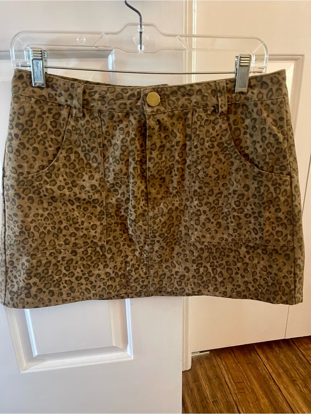 Altar'd State Leopard Print Mini Skirt - Tan